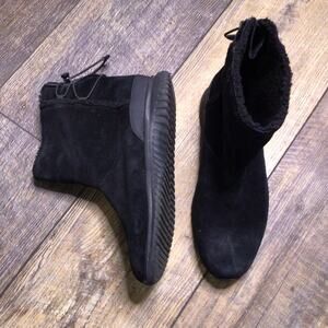 Cole Haan Studio Grand Black Suede Waterproof Winter Ankle Boots Size 7